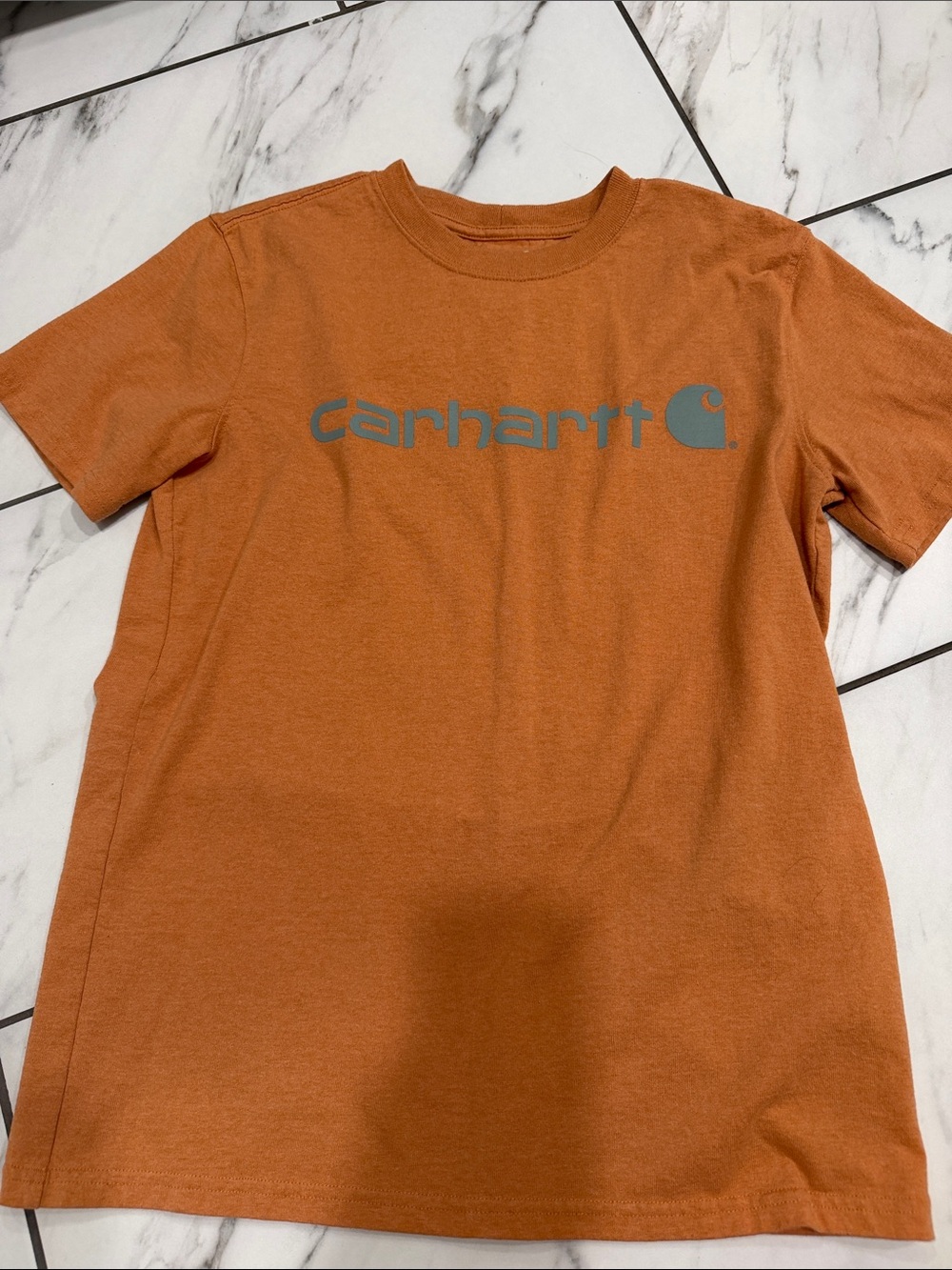 Carhartt Rust Orange Logo Crew Tee